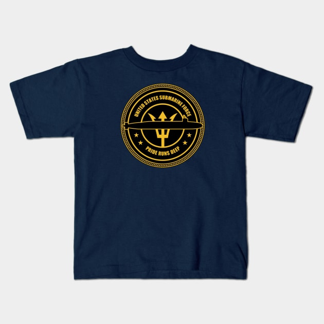 US Submarine Force Patch Kids T-Shirt by TCP